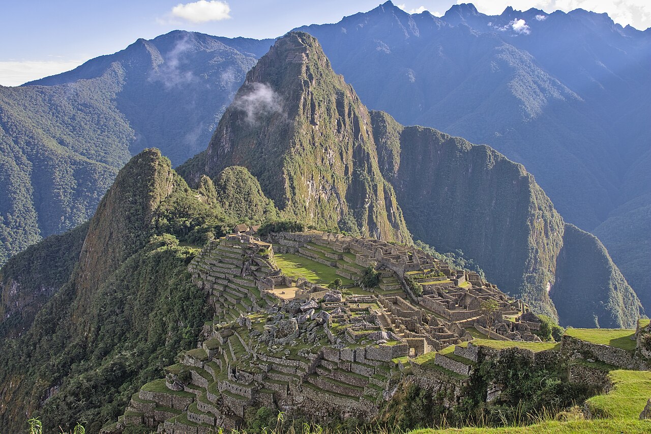 Machu Picchu ruins in the Andes mountains